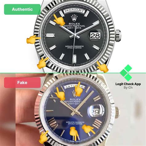 rolex day date real vs fake|homage day date watches.